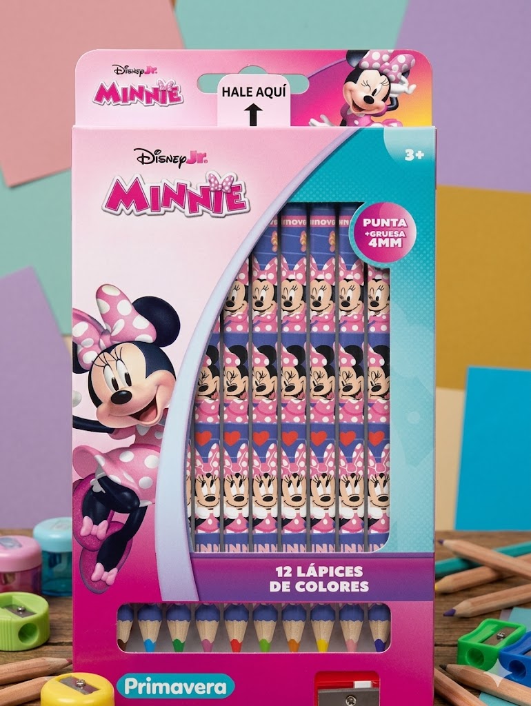 Premium Colored Pencils for Girls (Set of 12) - Primavera - Minnie