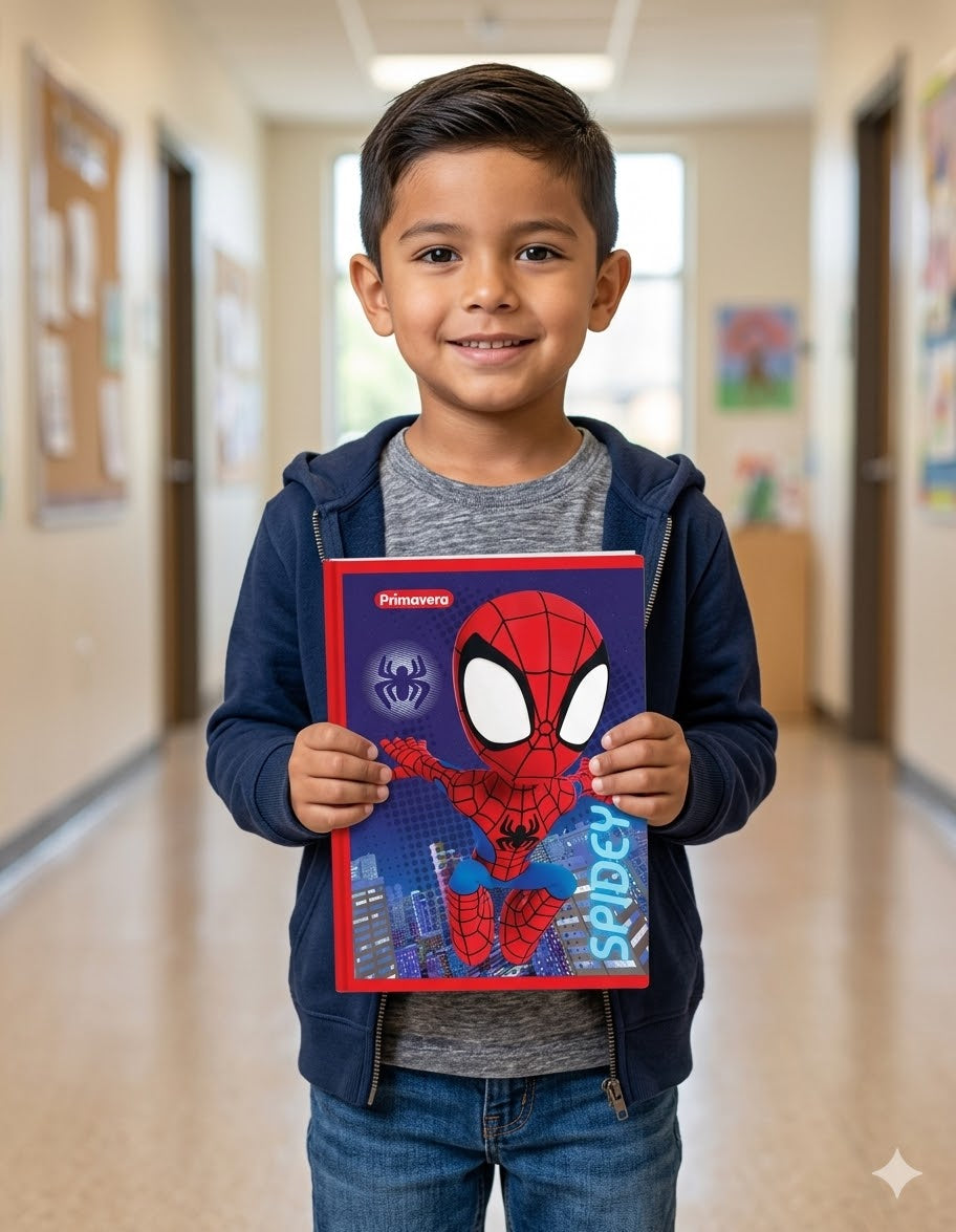 Composition Notebook for Boys with Stickers. Primavera - Superhero