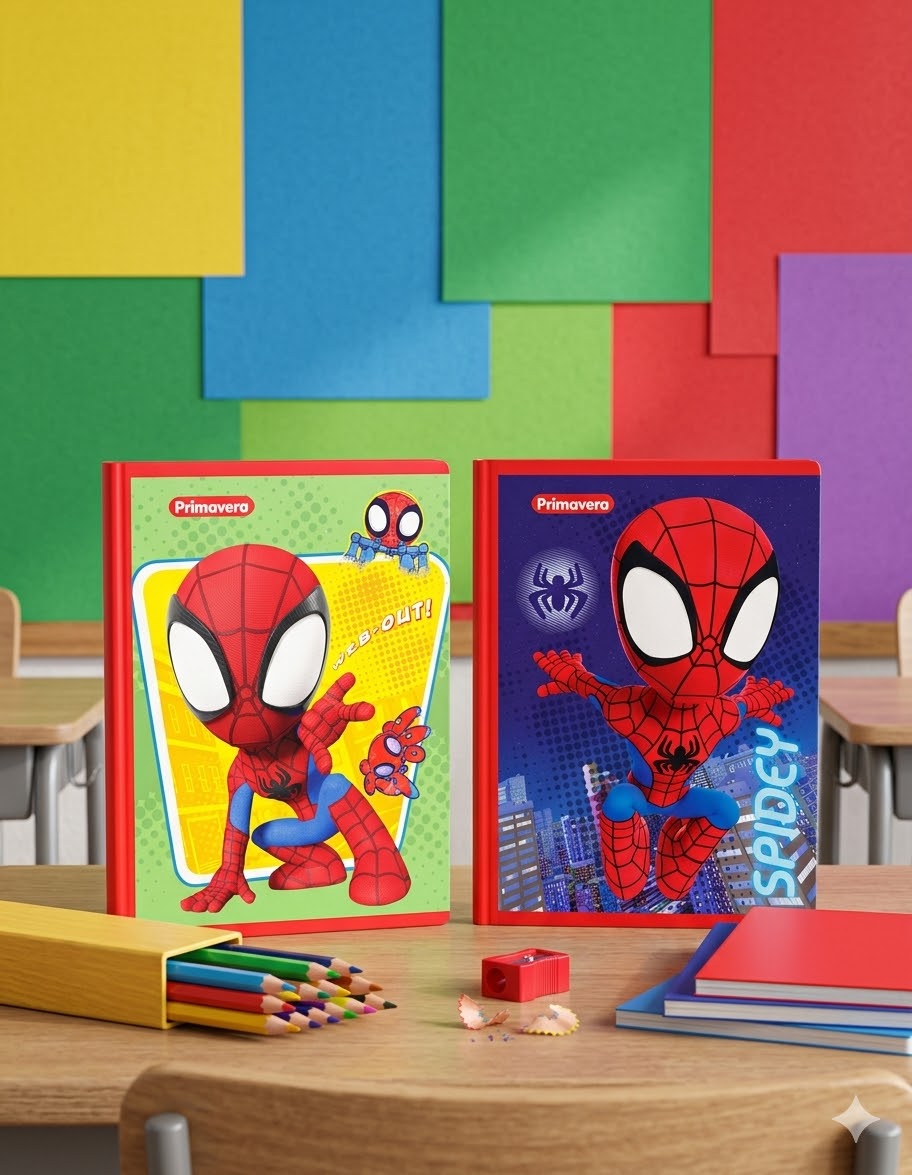 Composition Notebook for Boys with Stickers. Primavera - Superhero